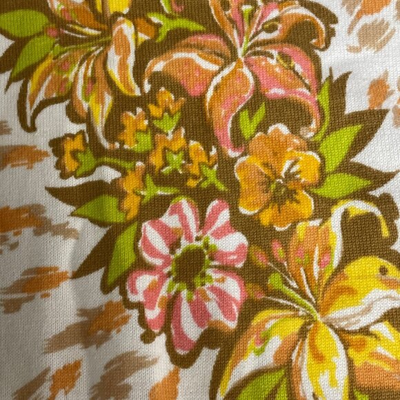 Bob Mackie Floral Cotton Sweater Sz 2X Lily Spring Pastel Colorful - Picture 4 of 8